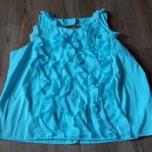 Cato plus size ruffle tank EUC